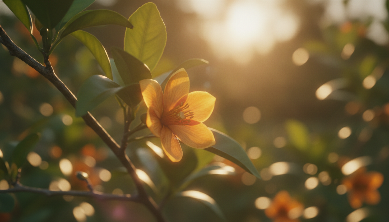 A close-up of a Florida orange blossom, representing the state's official flower.