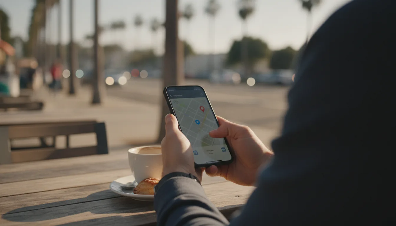 Person checking unclaimed property search results on a smartphone