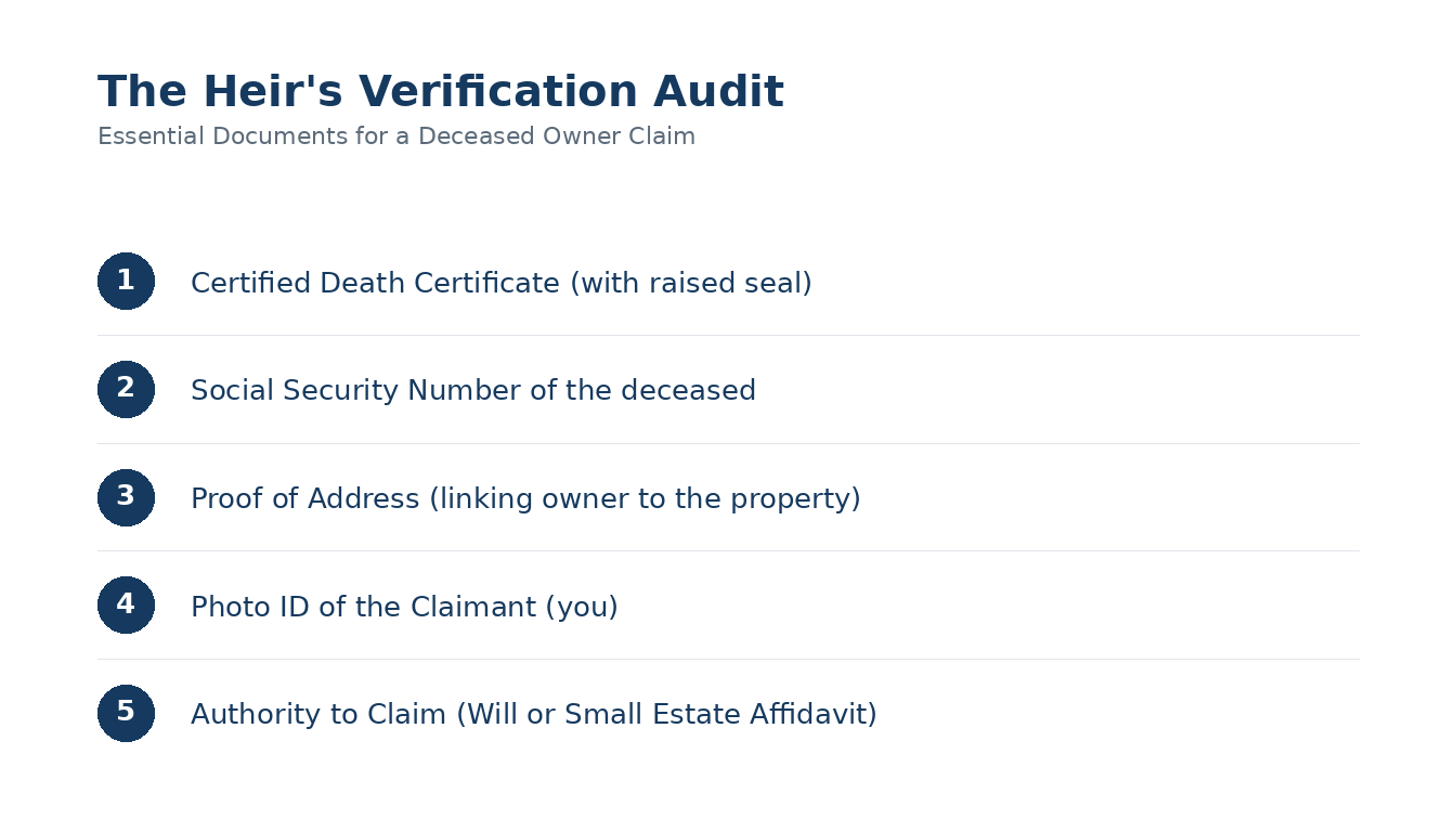 Essential Documents for a Deceased Owner Claim